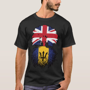 Camiseta Barbados Barbadiano British Tree Roots Flag