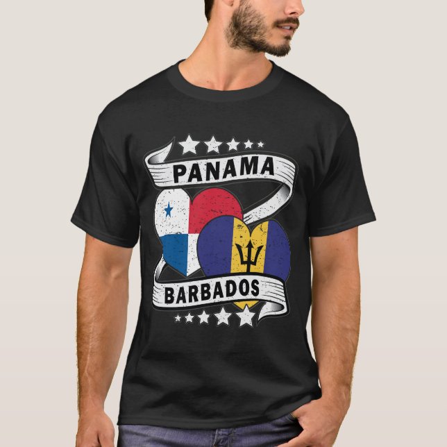 Camiseta Barbados E Bandeira De Aanama (Frente)
