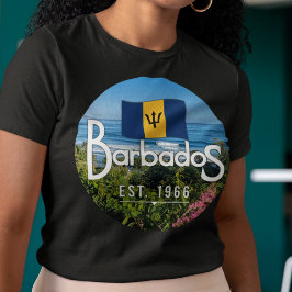 Camiseta "Barbados Est. Vista da Costa Leste de 1966" com S