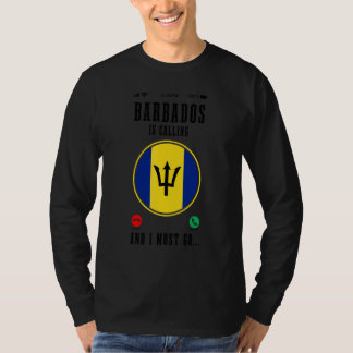 Camiseta Barbados Está Chamando E Eu Devo Ir Bandeira Bar
