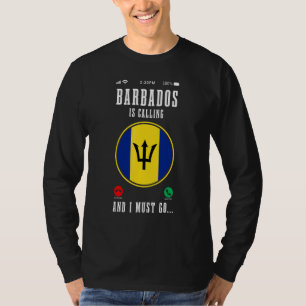Camiseta Barbados Está Chamando E Eu Devo Ir  Bandeira Barb