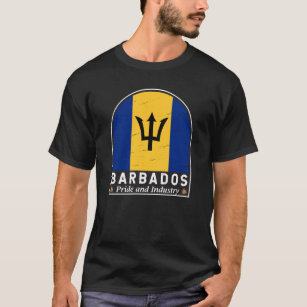 Camiseta Barbados Flag Emblem Distress Vintage