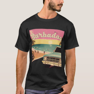 Camiseta Barbados Retro Beach Vacing Graphics Barbados Su