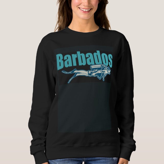 Camiseta Barbados Scuba Diver Souvenir (Frente)