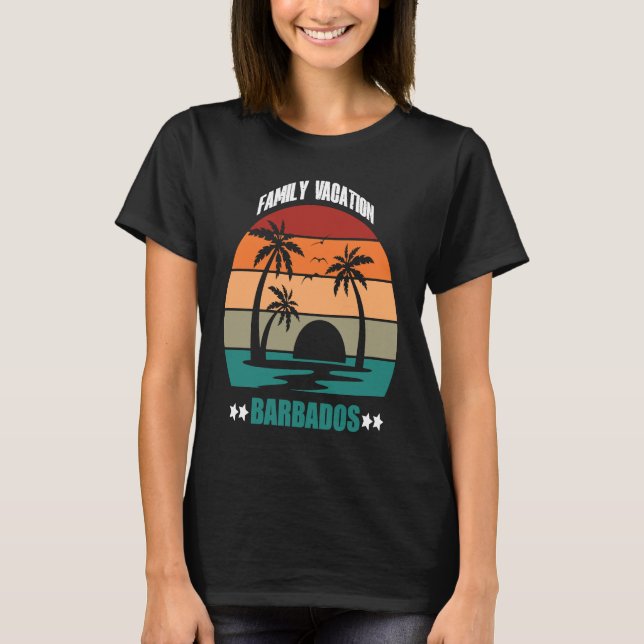 Camiseta Barbados Summer Family Couple Matching Holiday S (Frente)