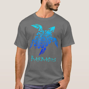 Camiseta Barbados Tartaruga Tribal Estilo de Tatuagem Polin