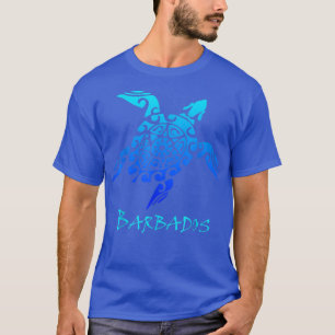 Camiseta Barbados Tartaruga Tribal Estilo de Tatuagem Polin