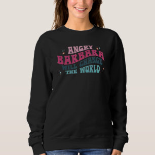 Camiseta Bárbara irritada vai mudar o Mundo Flor de Bárbara
