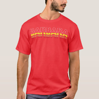 Camiseta Barbara Primeiro Nome Engraçado Vintage Pôr do Sol