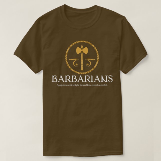 Camiseta Barbarianos Barbários Tabletop RPG Viciado (Frente do Design)