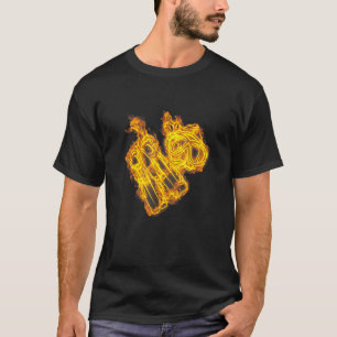 Camiseta Barbatanas De Mergulho A Fogo E Óculos De Natação 