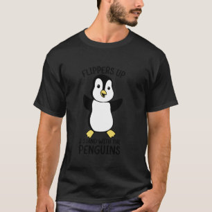 Camiseta Barbatanas Para Cima Eu Fico Com Os Pinguins Canet