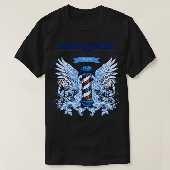 Camiseta Barbearia Cabelo e Barba (Frente do Design)