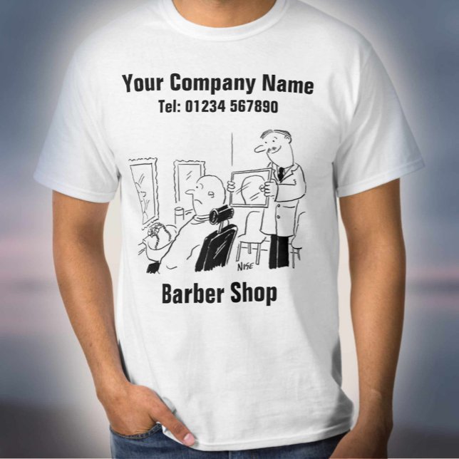 Camiseta Barbearia Cartoon para Personalizar (Criador carregado)