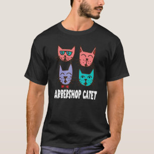 Camiseta Barbearia de amantes de gatos Catet Barbershop Qua