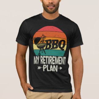 Camiseta Barbect CHURRASCO Aposentação Funny Retirement Gri