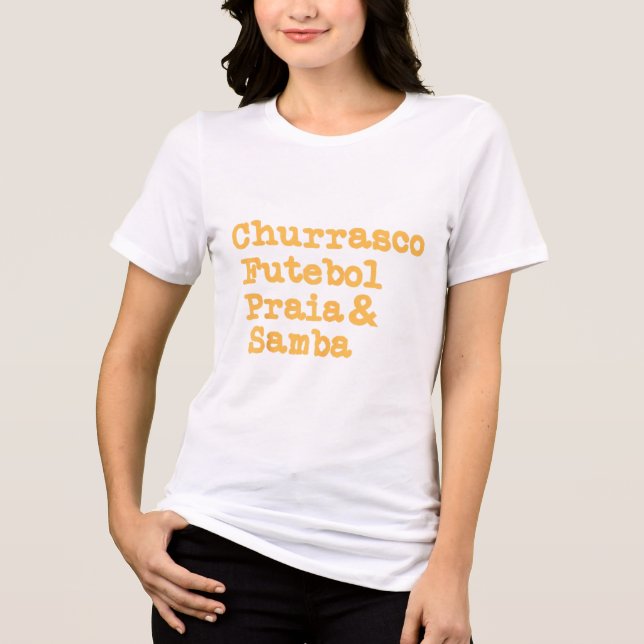 Camiseta Barbecue Brasil Brasil Churrasco Fut (Frente)
