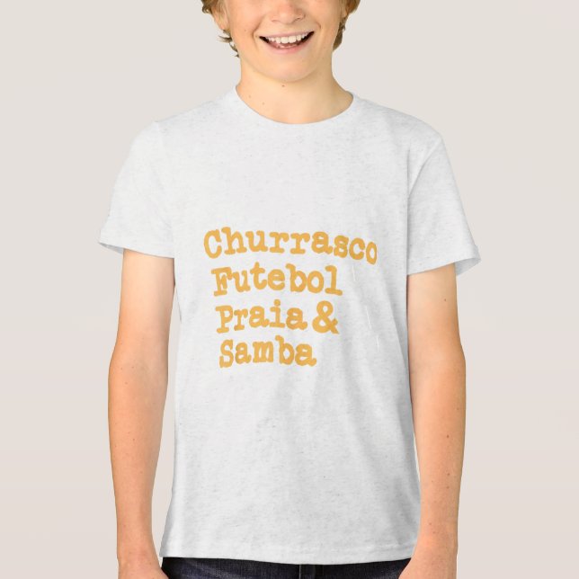 Camiseta Barbecue Brasil Brasil Churrasco Fut (Frente)