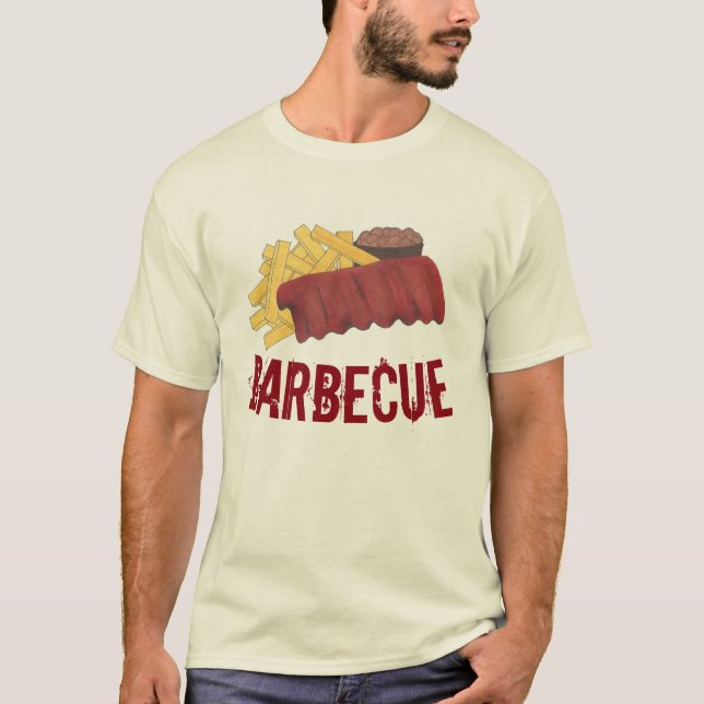 Camiseta Barbecue de CHURRASCO de Kansas City Memphis Spare (Frente)