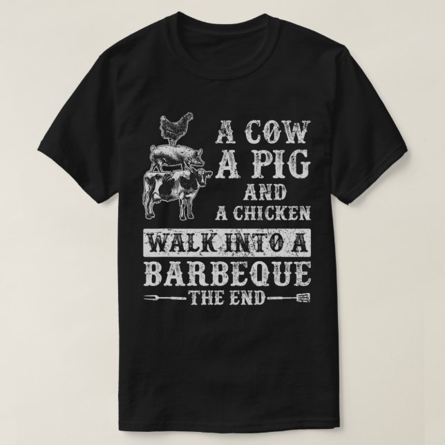 Camiseta Barbecue de Presente do Chef do churrasco Grill (Frente do Design)