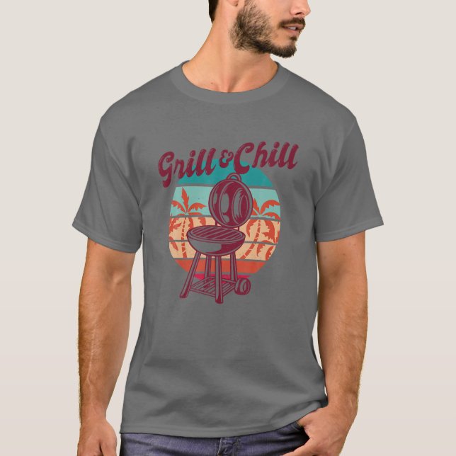 Camiseta Barbecue Grill Master Grill And Chill (Frente)