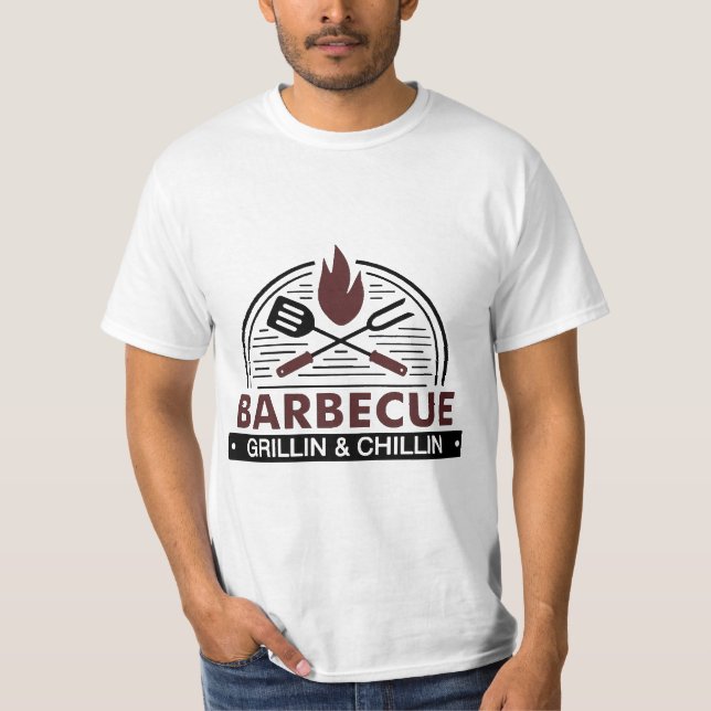 Camiseta Barbecue "Grillin & Chillin" (Frente)