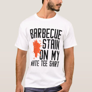 Camiseta Barbecue Manchou Em Meus Homens Brancos De Carne D