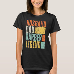 Camiseta Barbeiro Masculino Marido Pai Lendário Cortador de