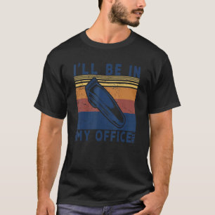 Camiseta Barbeiro Profissional Estarei no meu escritório Vi