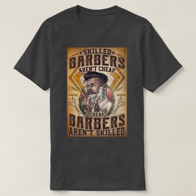Camiseta barbeiros especializados em barbearia são 27 t bar (Frente do Design)