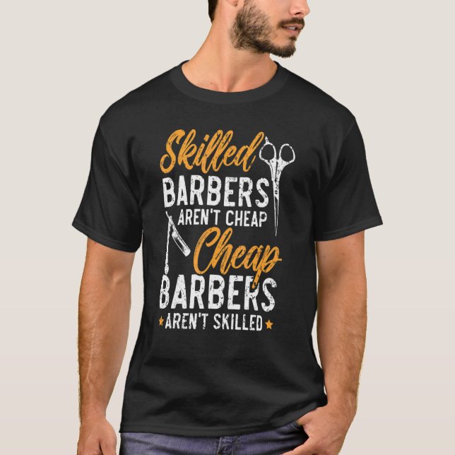 Camiseta Barbeiros Habilidosos Não São Baratos Barbeiros Ba (Frente)