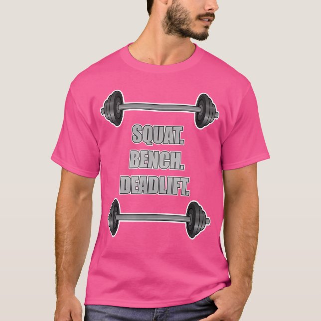 Camiseta Barbell Squat, elevador de peso (Frente)
