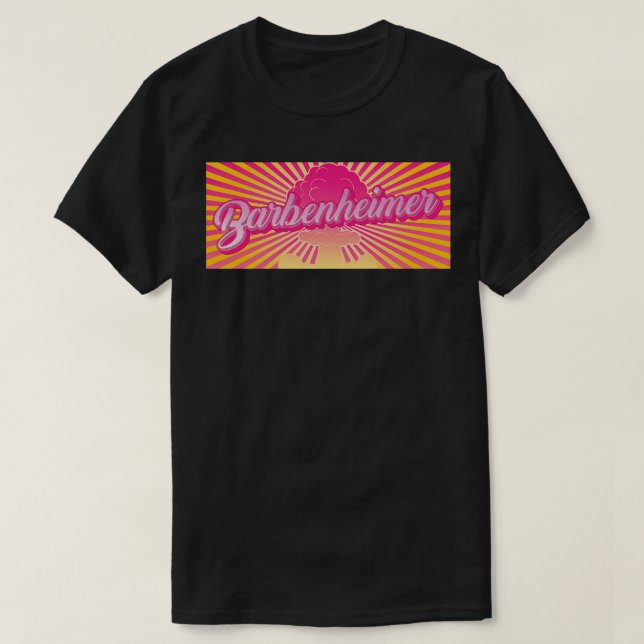 Camiseta Barbenheimer Retro Mashup (Frente do Design)