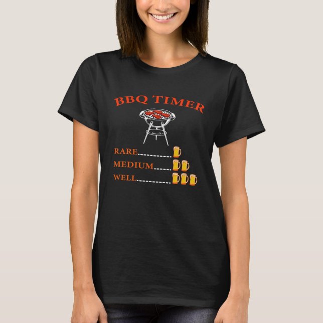 Camiseta Barbeque Timer Barbeque  Or Cook (Frente)