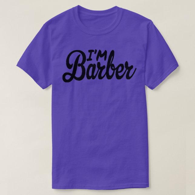 Camiseta Barber Barber Barber Barber Barber Engraçado Barbe (Frente do Design)