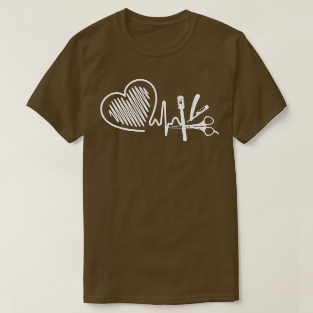 Camiseta Barber Barber Heartbeat (Frente do Design)