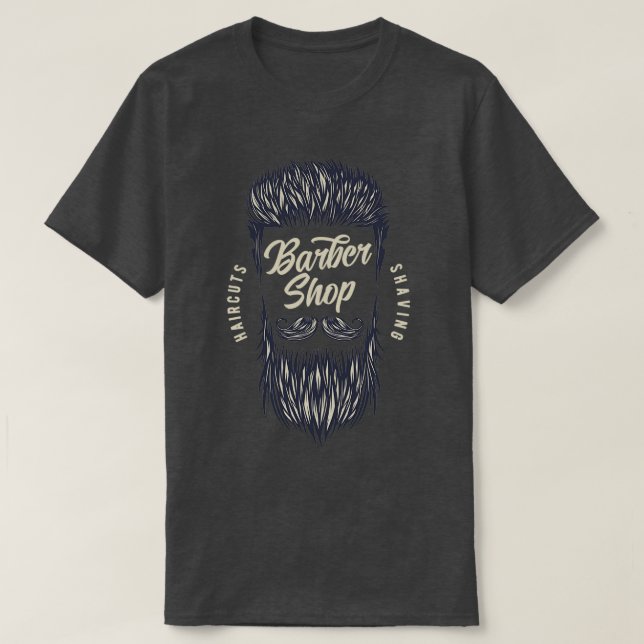 Camiseta Barber Compra Cortes de Cabelo (Frente do Design)