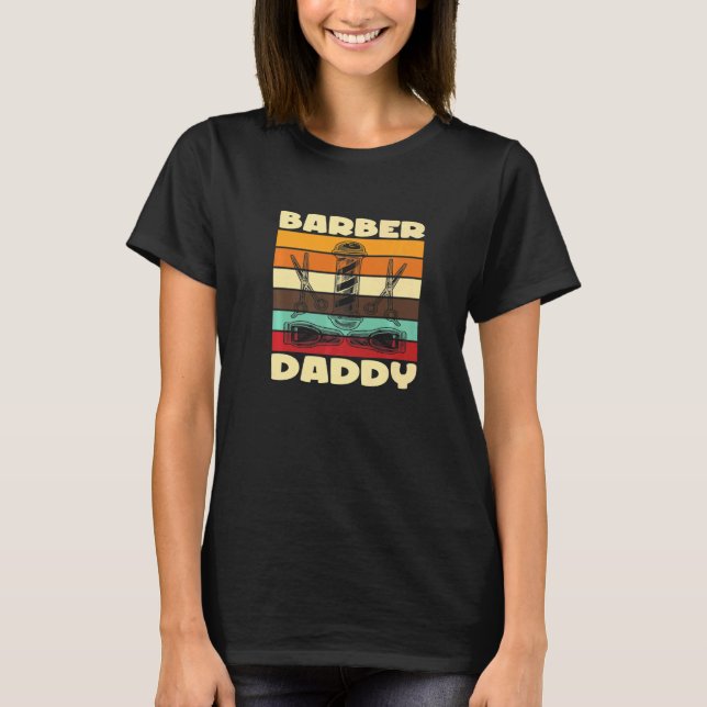 Camiseta Barber Daddy I Barber Beards Barman Mustache Premi (Frente)