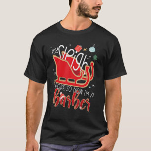 Camiseta Barber De Natal Para Cabelo Hairdresser De Hairsty