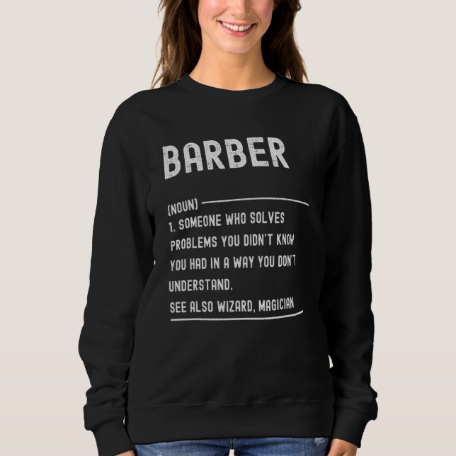 Camiseta Barber Definition Shirts Funny Job Title (Frente)