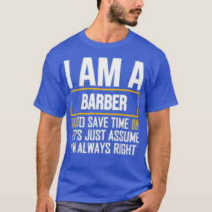Camiseta Barber Dotou Ideia para Economizar Tempo Eu Estou