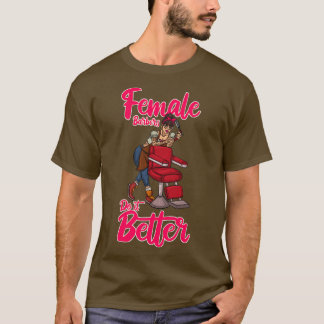 Camiseta Barber Female Faz Melhor Cabeleireiro