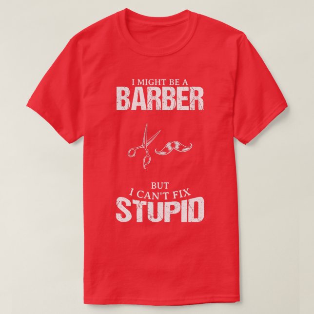 Camiseta Barber Funny Design Para Presente 3 (Frente do Design)