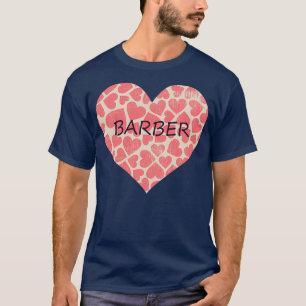 Camiseta Barber Heart Eu amo meu barbeiro