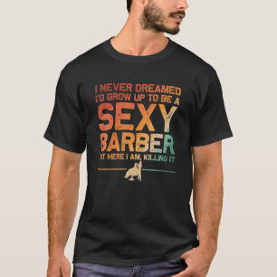 Camiseta Barber Homens Engraçado Pai Barbershop Hairdresser