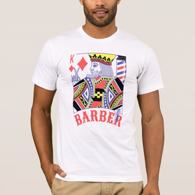 Camiseta Barber King of Diamouros Hair Stairdresser (Frente)