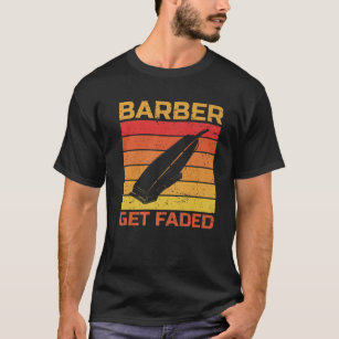 Camiseta Barber Obter Vintagem Desbotada Retro Hairdresser