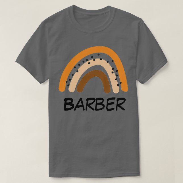 Camiseta Barber Rainbow Gift Engraçado Ideia Presente Para  (Frente do Design)