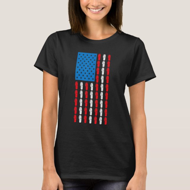 Camiseta Barber US Flag Cool Design Hairdresser Barbershop  (Frente)