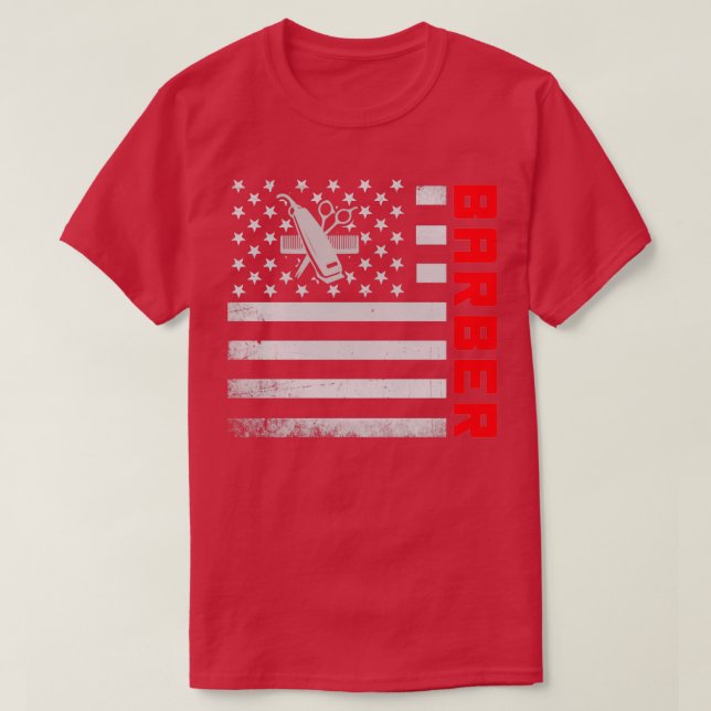 Camiseta Barber US Flag Mask (Frente do Design)
